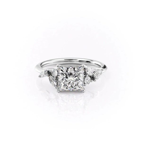 The Melissa Set With A 1.5 Carat Princess Moissanite Online Sale