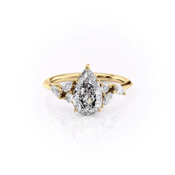 The Melissa Set With A 1 Carat Pear Moissanite Online now