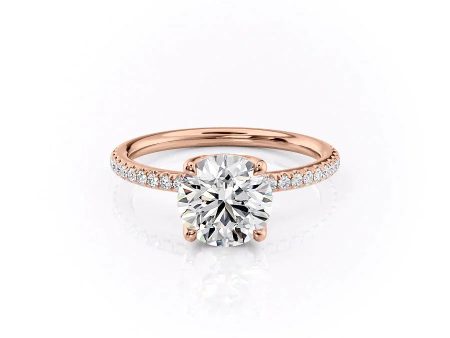 The Pave Alison Set With A 3 Carat Round Moissanite Online